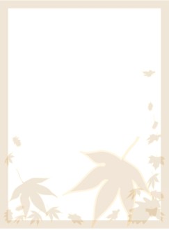 Fall Leaves Blank Bulletin