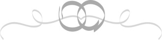 Stylized Wedding Rings Strung on Ribbon