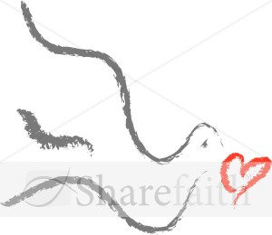 Dove Delivering Heart