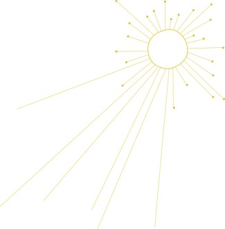 Shining Sun Outline with Rays