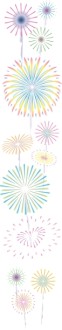 Column of Colorful Fireworks
