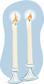 White Altar Candles for Marriage or Peace