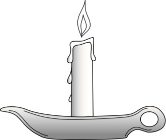 candle outline clipart