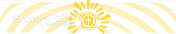 Gold Sunrise Cross Header
