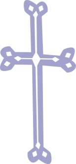 Blue Gray Rounded Cross