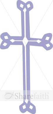Blue Gray Rounded Cross