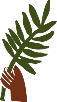 Hand Holding Palm Leaf