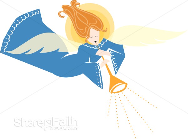 Christmas Angel Herald Clipart