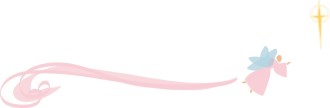 Stylized Pink Swirl Angel with Cross