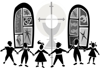 Black and White Kids at Church