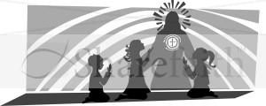 grayscale Kids with Spirit of Jesus