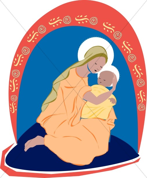 mary and baby jesus clipart - photo #37