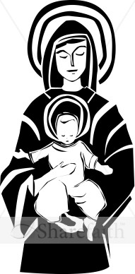 Mary Smiles Upon Baby Jesus