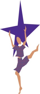 Abstract Christian Dancer with Purple Star