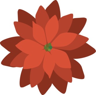 Modern Red Poinsettia