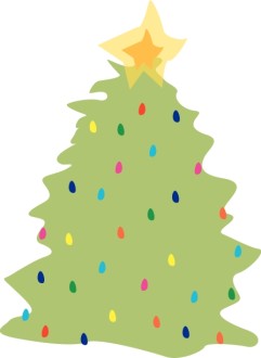 Christmas Tree with Colored Lights