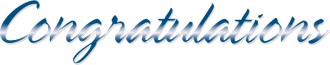 Gleaming Blue Congratulations Script