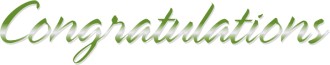 Gleaming Green Congratulations Script