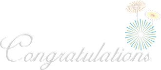 Congratulations Script with Tri color Fireworks