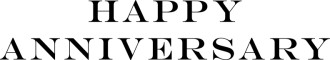 Simple and Elegant Happy Anniversary Wordart