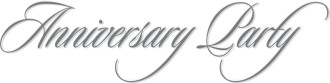 Flowing Script Anniversary Party Wordart