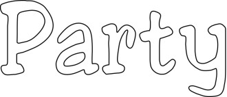 Party Outlined Lettering