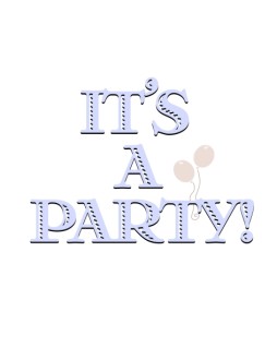 Party Title with Balloons