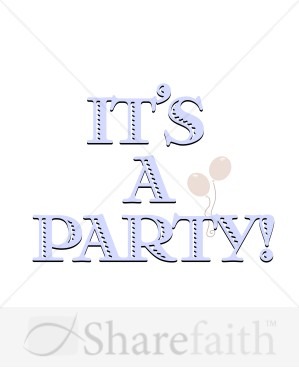 Party Title with Balloons