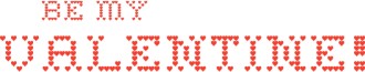 Be My Valentine Made from Red Hearts
