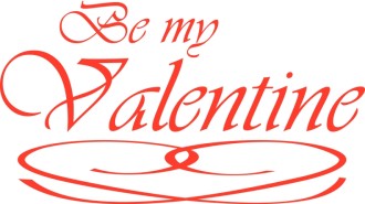 Red Be My Valentine with Flourish
