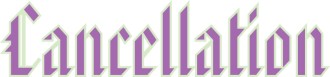 Purple Cancellation Calligraphy