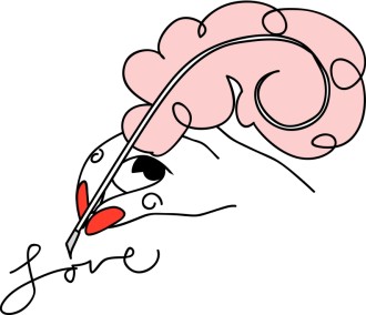 Pink Quill Writes Script Love