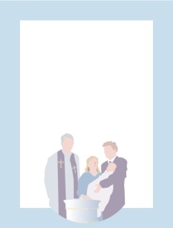Christian Boy Baptism Frame