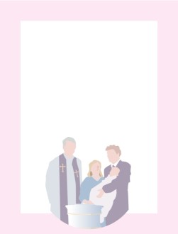 Christian Girl Baptism Frame