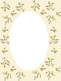 Yellow Flowers on Vintage Frame