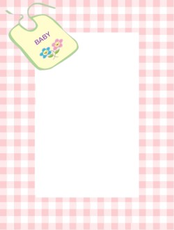 Gingham Outline and Baby Bib