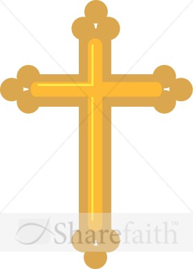 Gold Budded Cross