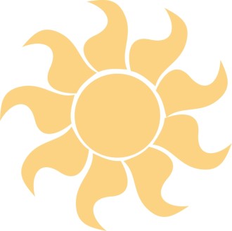Orange Stylized Sun