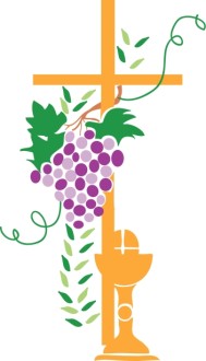 Grapevine wrapped Cross With Communion Elements