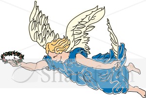 Angel Bearing Wreath