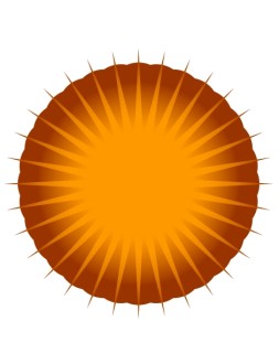Red and Orange Rayed Sun