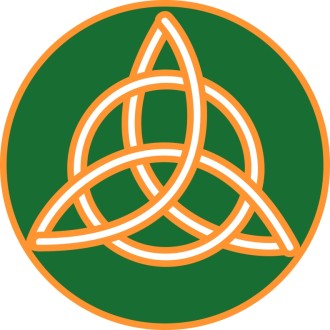 Gold Trimmed Celtic Trinity Knot