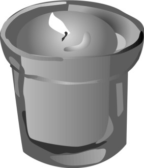 Greyscale Offertory Candle