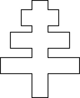 Papal Cross Outline