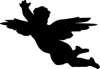 Cherub Clipart Black and White 