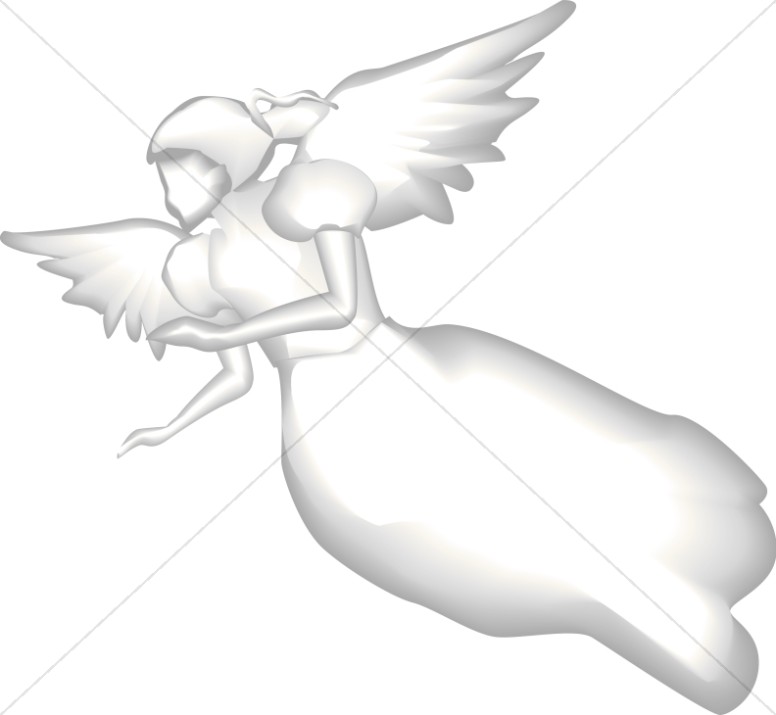 Angel in Flight Clipart | Angel Clipart