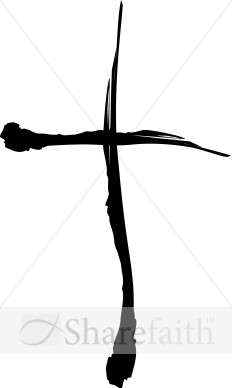 Painted Cross in Black