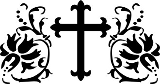 Fleur de lis Cross with Lily Design