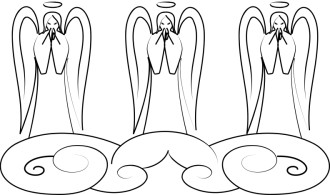 Angels in Prayer Clipart
