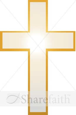 Cross Clipart with Radiant Light